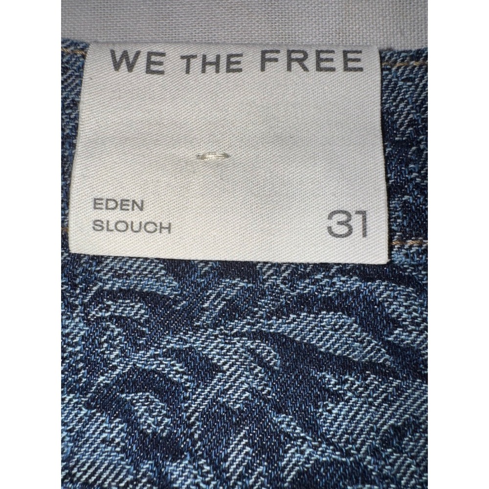 Free People We The Free Eden Slouch Swan Song Jeans Size 31 (Sold Out Color-way) - Picture 11 of 14